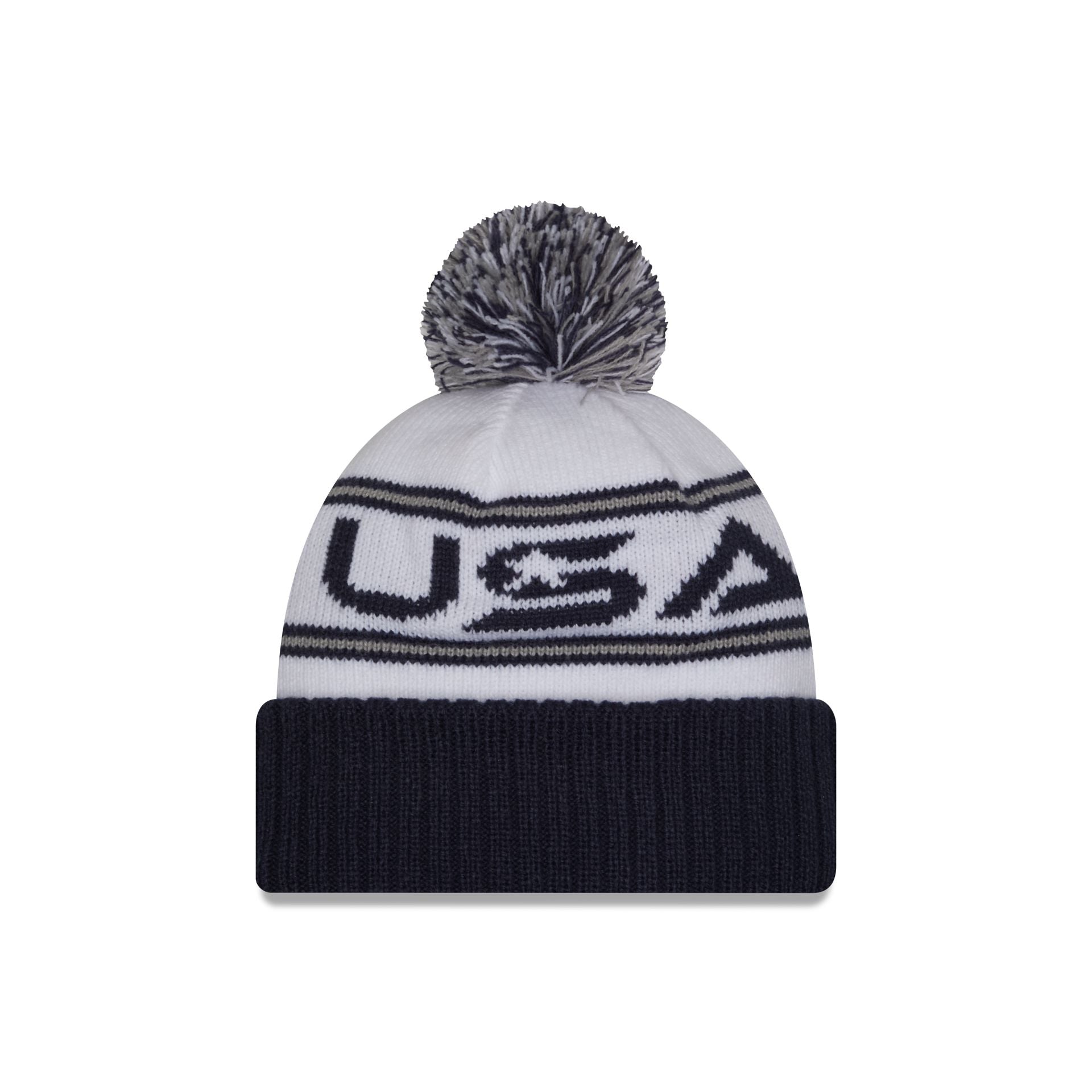 2025 Ryder Cup Team USA White Pom Knit Hat